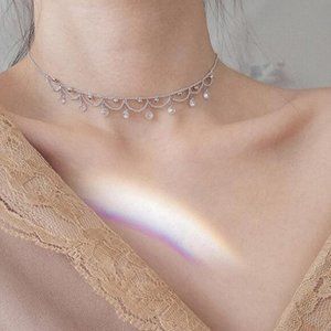 925 Sterling Silver Princess Choker Necklace